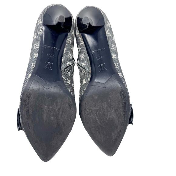 Louis Vuitton Gray Canvas Logo Ankle Boots with Buckles and Pointed Toes EU 39.5 - Picture 9 of 13